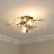 Samara 2 Light 15.38 inch Modern Brass Semi-Flush Ceiling Light